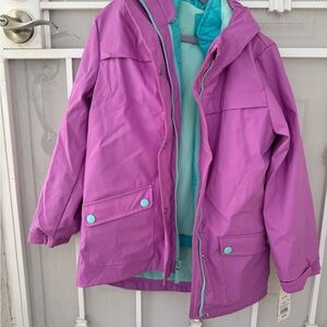 Medium warm Raincoat Windbreaker Jacket in Removable Fleece Liner Cat & Jack